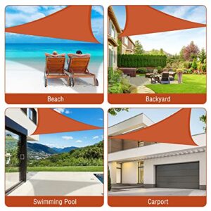 Number-one Sun Sail Shades, 9.8x9.8x9.8ft Sun Shade Sail Triangle/Waterproof 160GSM UV Block Sail Canopy, Sun Shade Sail Canopy for Patio Backyard Lawn Garden Deck Sand Camping or Outdoor Activities