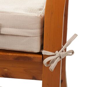 FUNHOME Water-Resistant Outdoor Bench/Settee Cushion Slip Cover,Patio Furniture Cushion Covers,Garden Long Chair Cover ONLY-54x18x3 INCH (Antique Beige)