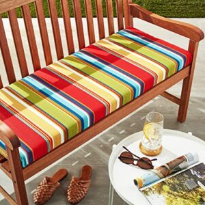 Pillow Perfect 564227 Outdoor/Indoor Westport Garden Bench/Swing Cushion, 1 Count (Pack of 1), Red