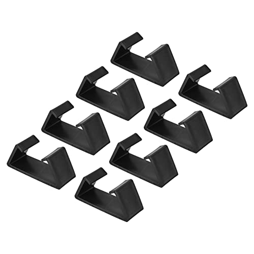 PATIKIL Patio Furniture Clips, 8 Pack Sofa Clamps Fixed Buckle Wicker Rattan Chair Fasteners for Outdoor, Black