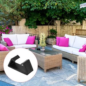 PATIKIL Patio Furniture Clips, 8 Pack Sofa Clamps Fixed Buckle Wicker Rattan Chair Fasteners for Outdoor, Black