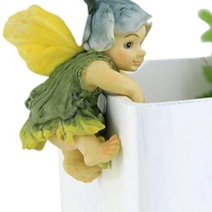 Top Collection 4282 Fairy Baby Flower Pot Hugger Figurines, Green