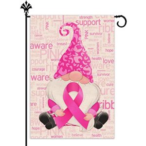 vohado breast cancer awareness garden flag faith love hope pink ribbon decoration double sized yard outdoor decor