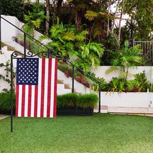 Flagolden American USA Garden Flag 12x18 Inch Made in USA - Double Sided Silver Silk Fabric Banner Patriotic Decor Yard Flags for All Seasons-Small US Flag for Outdoor or Indoor Lawn Patio