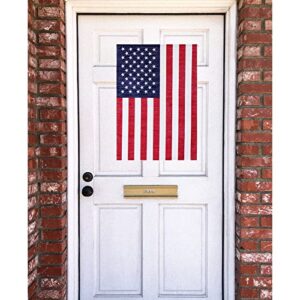 Flagolden American USA Garden Flag 12x18 Inch Made in USA - Double Sided Silver Silk Fabric Banner Patriotic Decor Yard Flags for All Seasons-Small US Flag for Outdoor or Indoor Lawn Patio