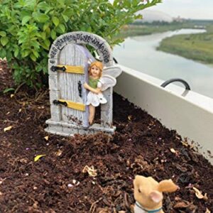 MUAMAX Fairy Door Fairy Garden Door Miniature Fairy Door Outdoor Magical Fairies Entrance Door Fairy Garden Supply Gifts