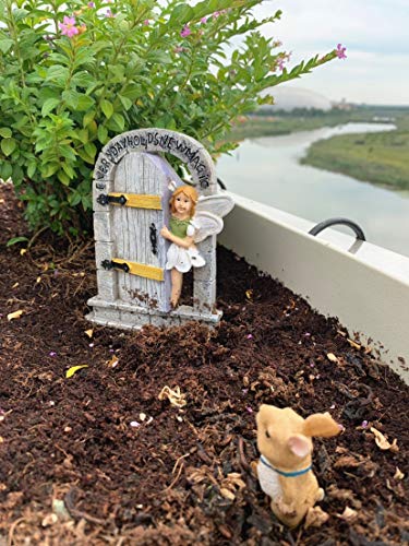 MUAMAX Fairy Door Fairy Garden Door Miniature Fairy Door Outdoor Magical Fairies Entrance Door Fairy Garden Supply Gifts