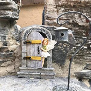 MUAMAX Fairy Door Fairy Garden Door Miniature Fairy Door Outdoor Magical Fairies Entrance Door Fairy Garden Supply Gifts