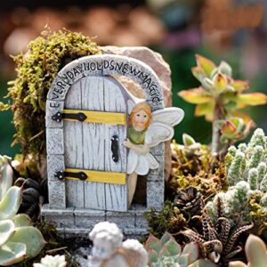 MUAMAX Fairy Door Fairy Garden Door Miniature Fairy Door Outdoor Magical Fairies Entrance Door Fairy Garden Supply Gifts