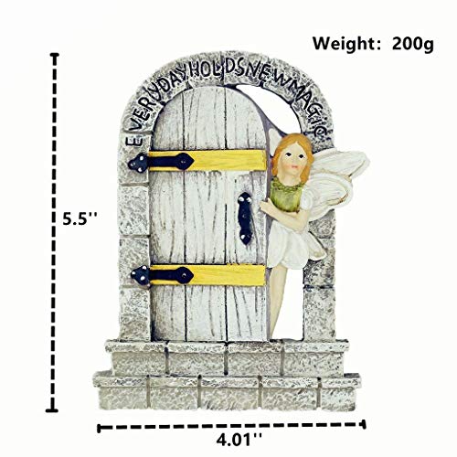 MUAMAX Fairy Door Fairy Garden Door Miniature Fairy Door Outdoor Magical Fairies Entrance Door Fairy Garden Supply Gifts