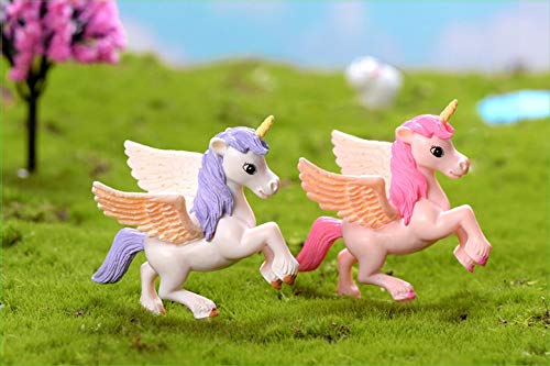 Hiawbon Mini Animals Miniature Figurines Animals Model Fairy Garden Miniature Moss Landscape Cake Topper DIY Terrarium Crafts Ornament Accessories for Home Decoration