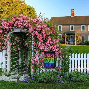 OUXIOAZ Pride Flag Kindness Peace Equality Love Inclusion Hope Diversity Garden Flag Vertical Double Sided 12.5"X18" Burlap Spring Summer Yard Sign Peace Flag Be Kind Flag Patio Outdoor Decoration