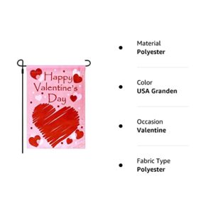 Valentine’s Garden Flag 12 x 18 Inch Double Sided Valentine Yard Flags Decorative Valentine’s Day Outdoor Decoration