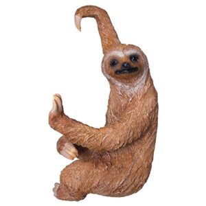 bella haus design sloth fence hanger – outdoor hanging sloth statue- detailed garden decor for wall, patio, porch, fence, window