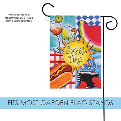 Toland Home Garden 112611 Summer Fun summer Flag 12x18 Inch Double Sided summer Garden Flag for Outdoor House Picnic Flag Yard Decoration