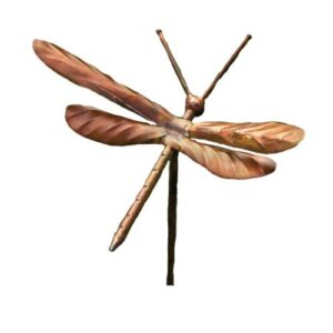 ancient graffiti flamed copper dragonfly garden ornament