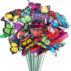 150 pcs butterfly decoration stakes waterproof 3d garden butterfly ornaments for indoor/outdoor christmas yard decor