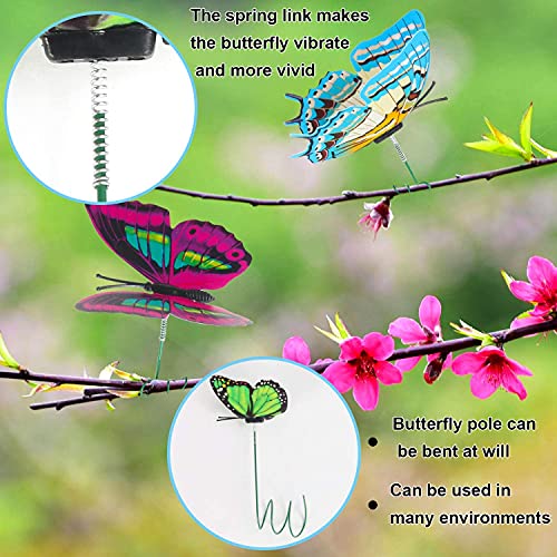 150 Pcs Butterfly Decoration Stakes Waterproof 3D Garden Butterfly Ornaments for Indoor/Outdoor Christmas Yard Decor