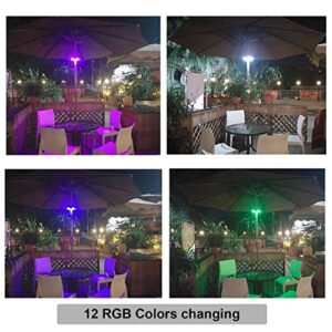 YAQIIHOME Patio Umbrella Light Rechargeable Battery Operated with Remote Control,Outdoor Pole Umbrella Light 13 Colors Changing Champing Lights 300LM with Dimmer and Timer auto-Off