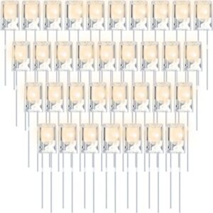 mudder 60 pcs led 5mm christmas string lights replacement bulbs energy efficient led halloween wire light set connectable home decor light bulb for festival patio garden wedding holiday (warm white)