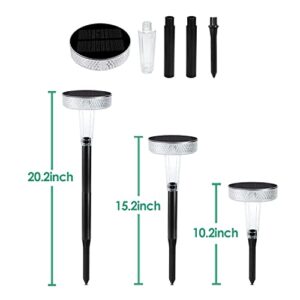 GreenClick Extendable 6 Pack LED Path Lights & Solar Pathway Lights, 2 Pack Solar Lights Outdoor Waterproof IP65
