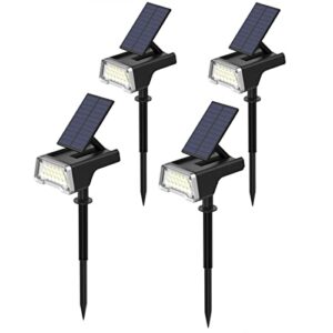 urlights solar lights outdoor, 36 leds solar landscape spotlights, waterproof 2 in 1 wall lights with usb charge, adjustable solar panel for yard garden driveway porch walkway patio