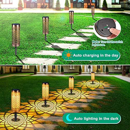 TomCare Solar Lights Outdoor Solar Garden Lights Landscape Lighting for Patio Yard Lawn