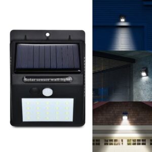 Solar Outdoor Lights -120° Angle Illumination LED Solar Lights Outdoor Waterproof (Ip65) - Easy to Install Wireless Security Outdoor Solar Lights for Yard, Front Door, Garage Garden, Fence, Porch