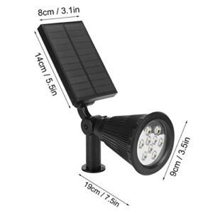 Fdit Solar Spotlights Outdoor, Solar Garden Light, Waterproof 9 LED Auto On/Off 7.5X5.5X3.1Inch 2 in 1 for Garden Garage(#2)