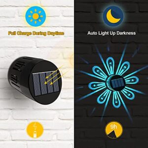 Miyole Solar Fence Lights Outdoor Waterproof, 4 Pack RGB Wall Light Color Changing Lights, Outdoor Solar Lights Deck Light with Auto On/Off, Perfect for Fence, Backyard, Garden, Front Door, Patio.