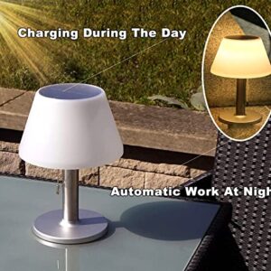 Awanber Solar Table Lamp, Support USB Charging, 3-Level Brightness Solar LED Night Lights with Pull Chain Waterproof Solar Garden Lights for Patio, Garden, Yard, Bedroom, Outdoor/Indoor Decorations