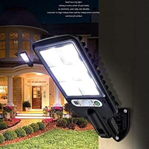 Solar Street Lights Outdoor Motion Sensor, Dusk to Dawn Solar Flood Light with Remote Control, IP65 Waterproof Security Light for Parking Lot, Garden, Street, Playground(18 LED)