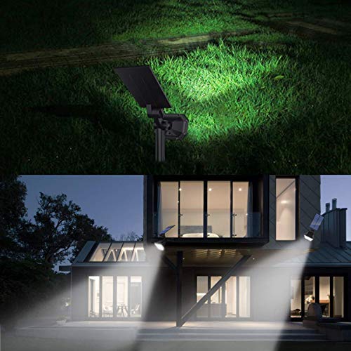 Biling 30 LED Solar Landscape Lights Spotlight, 2-in-1 Bright Solar Lights Outdoor Landscaping Spotlights, Adjustable Garden Spot Lights Solar Powered IP67 Waterproof Wall Lights White