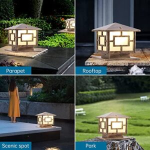 Boilyn Outdoor Column Lights, IP65 Waterproof Patio Post Lamp External Anti-Rust Aluminum Pillar Lights Outdoor Post Lights E26 Exterior Post Lights Fixtures for Garden Patio Lawn¡­