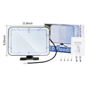 DuuToo [2Pack] 60W LED Flood Light, 7600lm Super Bright Security Lights, IP66 Waterproof Outdoor Flood Light, 6000K Daylight White Floodlight for Yard, Garden, Playground, Basketball Court