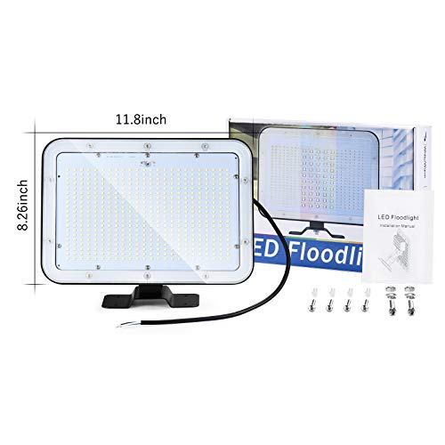 DuuToo [2Pack] 60W LED Flood Light, 7600lm Super Bright Security Lights, IP66 Waterproof Outdoor Flood Light, 6000K Daylight White Floodlight for Yard, Garden, Playground, Basketball Court