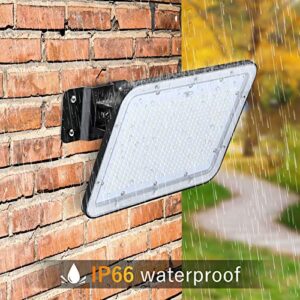 DuuToo [2Pack] 60W LED Flood Light, 7600lm Super Bright Security Lights, IP66 Waterproof Outdoor Flood Light, 6000K Daylight White Floodlight for Yard, Garden, Playground, Basketball Court