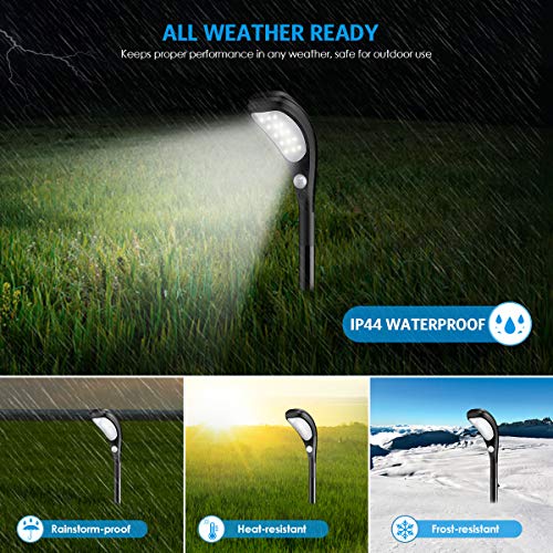 AMIR Solar Landscape Spotlights Outdoor, IPX5 Waterproof Solar Powered Security led, Motion Sensor Light for Yard Garden Patio Driveway Pool (Latest Version)