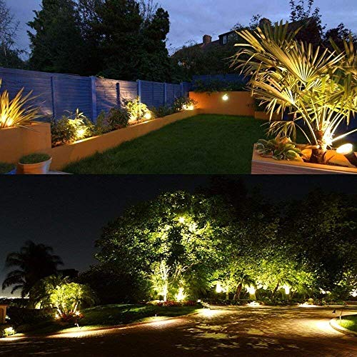 LCARED Led Landscape Light High Power 18W ,120V AC ,Warm White Waterproof Landscape Spotlights for Yard,Patio,Lawn, Wall, Flood,Driveway (2 Packs)