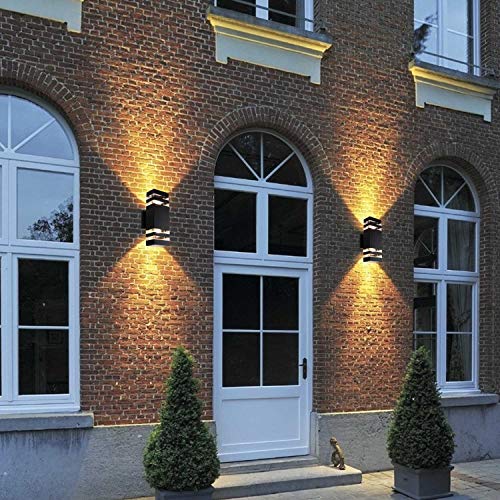 Ankita Outdoor Wall Lights, Exterior Waterproof Wall Sconce Light Fixture, Aluminum Square Up Down Porch Lamps Wall Mount with E26 Base Sockets, Outdoor Lights for House, Patio, Garage