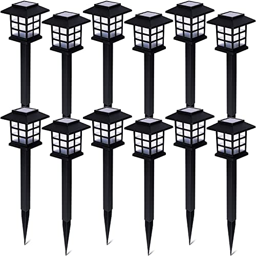 Zone Tech Outdoor Solar Powered Light – LED 24 Pack Bright Premium Quality Rain-Proof Walkway Path Patio Yard Lawn Garden LED Lamp (24 Pieces)