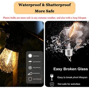 Outdoor Solar String Lights, 100 FT Solar Powered LED String Outdoor Lights Waterproof & Shatterproof, Patio Solar Hanging Lights With 30 Bulbs, Camping Decorative Lights For Outdoor Backyard Garden