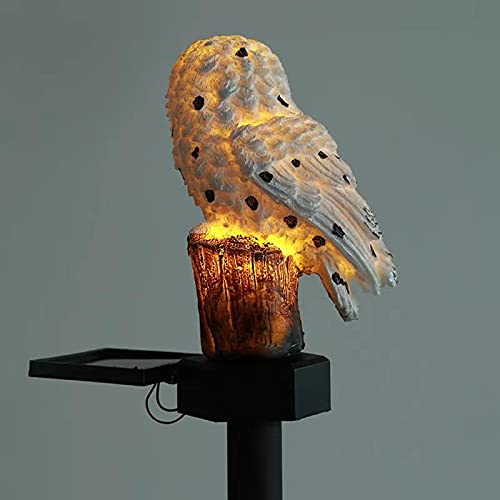 JMDQ Factory Outdoor Owl Solar Powered LED Light Waterproof Garden Decoration, Lawn, Patio, Balcony Lighting, White