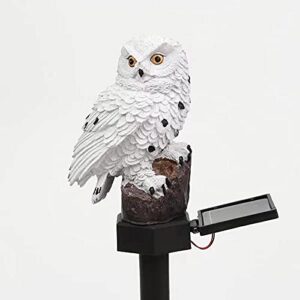 JMDQ Factory Outdoor Owl Solar Powered LED Light Waterproof Garden Decoration, Lawn, Patio, Balcony Lighting, White