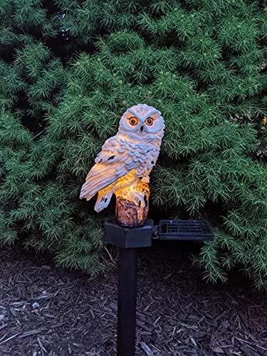 JMDQ Factory Outdoor Owl Solar Powered LED Light Waterproof Garden Decoration, Lawn, Patio, Balcony Lighting, White