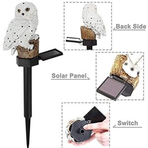 JMDQ Factory Outdoor Owl Solar Powered LED Light Waterproof Garden Decoration, Lawn, Patio, Balcony Lighting, White