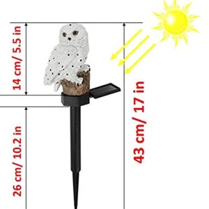 JMDQ Factory Outdoor Owl Solar Powered LED Light Waterproof Garden Decoration, Lawn, Patio, Balcony Lighting, White