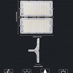 Ankishi 200W LED Flood Lights Outdoor, Waterproof IP67 20000LM Security Floodlights with 2 Adjustable Modules, 6500K Daylight White Outdoor Work Light for Garden, Yard, Stadium, Warehouse, Square