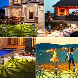 Bebrant Solar Lights Outdoor, Upgraded Solar Pathway Lights Outdoor with IP65 Waterproof & Longer Working Time Solar Landscape Lighting Solar Garden Lights Auto ON/Off for Yard Walkway Patio (4 Pack)