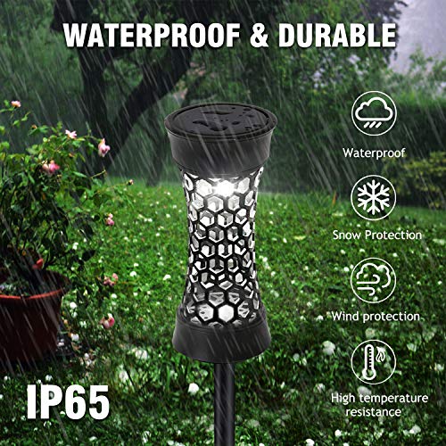 Bebrant Solar Lights Outdoor, Upgraded Solar Pathway Lights Outdoor with IP65 Waterproof & Longer Working Time Solar Landscape Lighting Solar Garden Lights Auto ON/Off for Yard Walkway Patio (4 Pack)